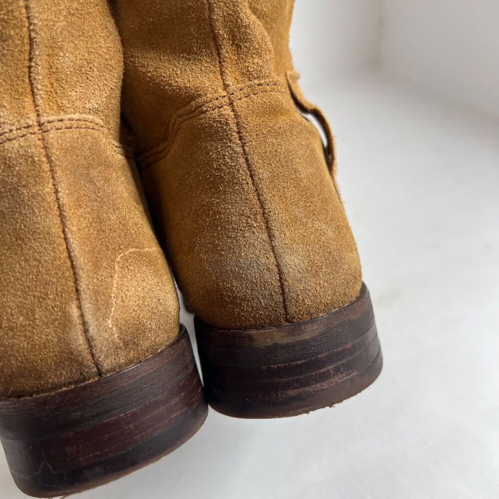 Franco Sarto Malina Tan Suede Ankle Boots Light Brown Booties Women's Size 7 - Picture 11 of 12